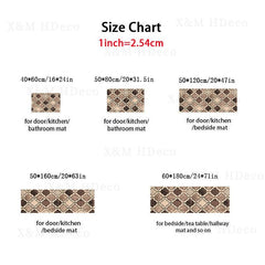 Non Slip Brown Morocco Floor Mat Laundry Room Decor