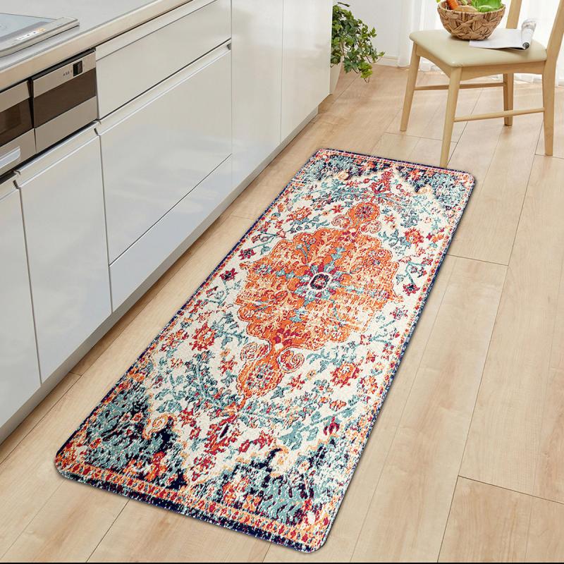 Vintage Persian Area Rug for Living Room Bedroom Boho Kitchen Non-slip Mat