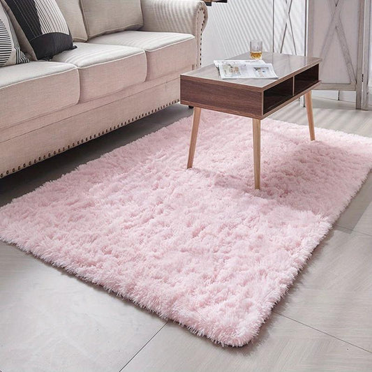 Soft Pink Shag Rug for Nursery Living Room Dorm Decor