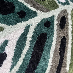 Green Plants Print Bath Floor Mat Non Slip Bathroom Rug