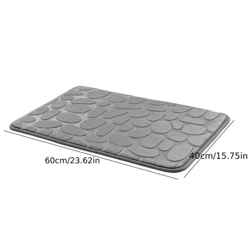 Stone Embossed Carpet Home Floor Mat Kitchen Bathroom Non Slip Mat