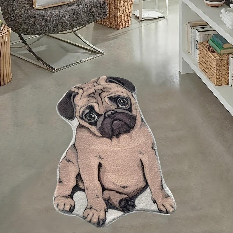 Dog Shaped Geometric Indoor Area Rug Non-slip Mat