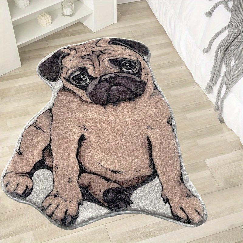 Dog Shaped Geometric Indoor Area Rug Non-slip Mat