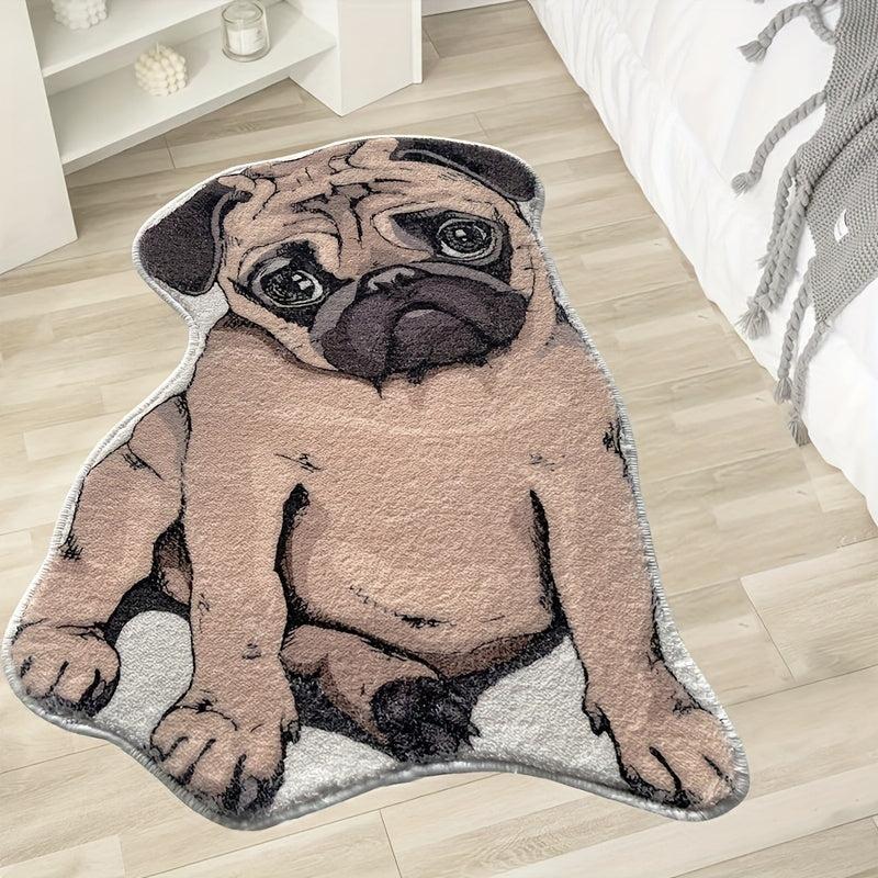 Dog Shaped Geometric Indoor Area Rug Non-slip Mat