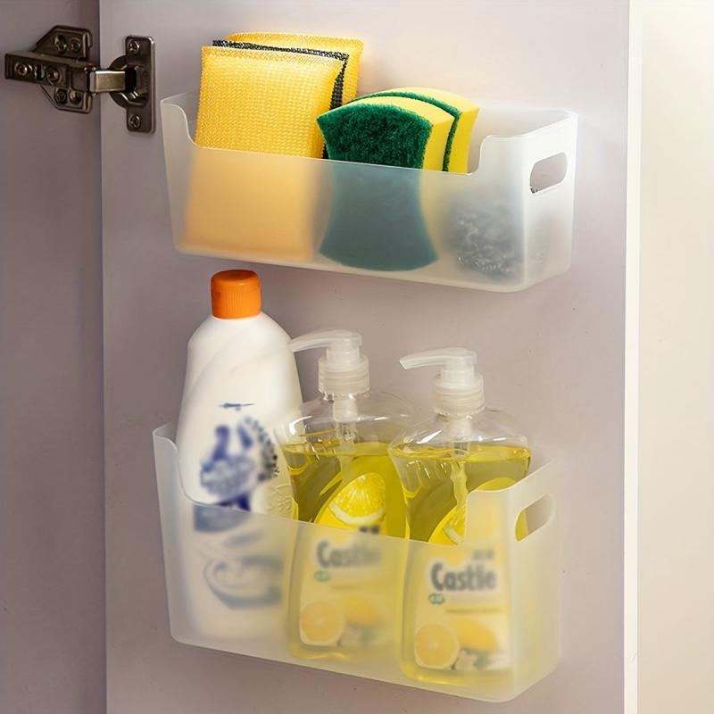 Wall Mounted Storage Box Cabinet Without Punching Organizer