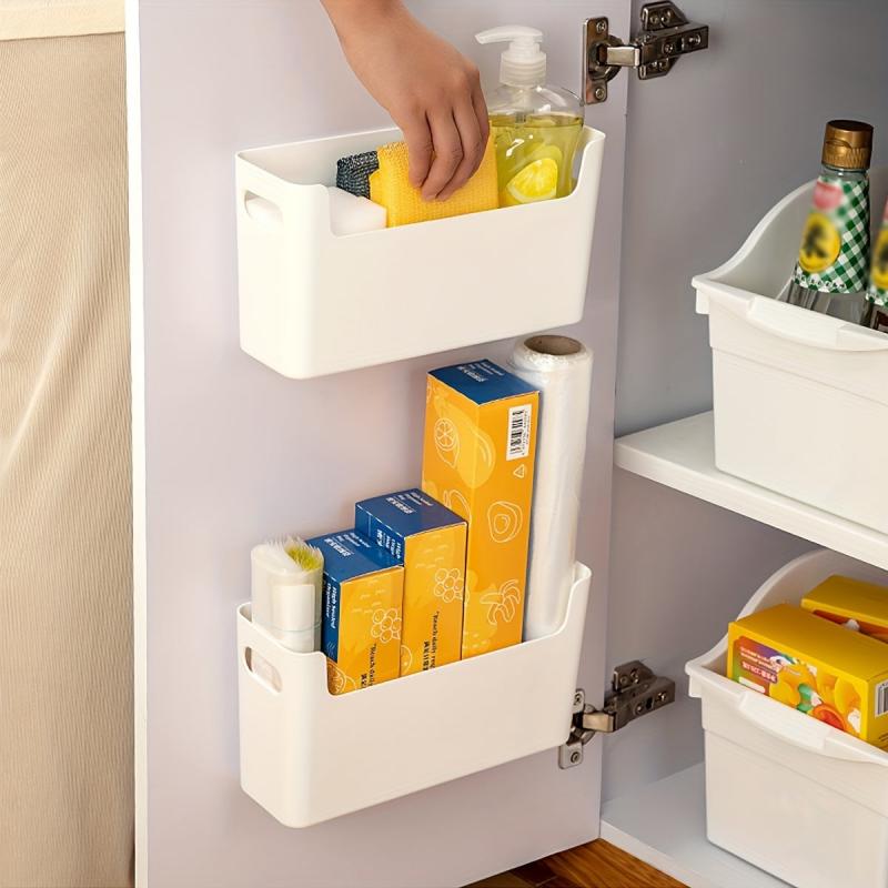 Wall Mounted Storage Box Cabinet Without Punching Organizer