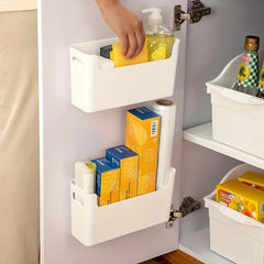 Wall Mounted Storage Box Cabinet Without Punching Organizer
