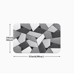 Geometric Anti Fatigue Kitchen Mat Non Slip Absorbent Bath Mat
