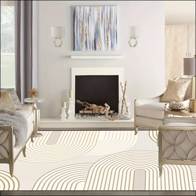 Modern Area Rug Living Room Rugs Washable Soft Neutral Boho M