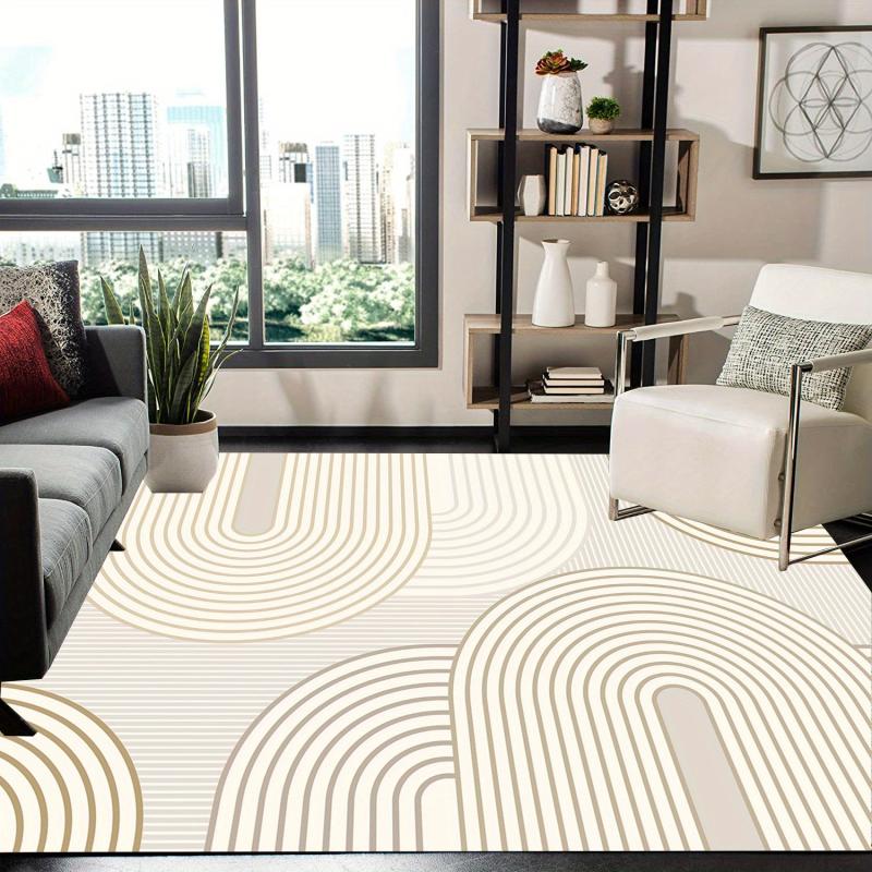 Modern Area Rug Living Room Rugs Washable Soft Neutral Boho M