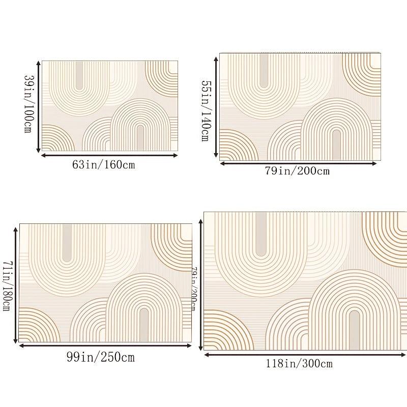Modern Area Rug Living Room Rugs Washable Soft Neutral Boho M