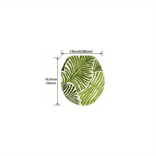 Non Slip Rainforest Leaves Bath Mat, Soft Standing Rug for Bathroom