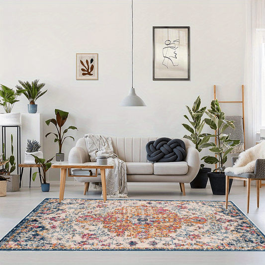 American Style Large Carpet Boho Farmhouse Area Rug Soft Non