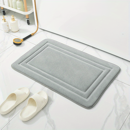 Non Slip Memory Foam Bath Mat Soft Absorbent Machine Washable Shower Mat