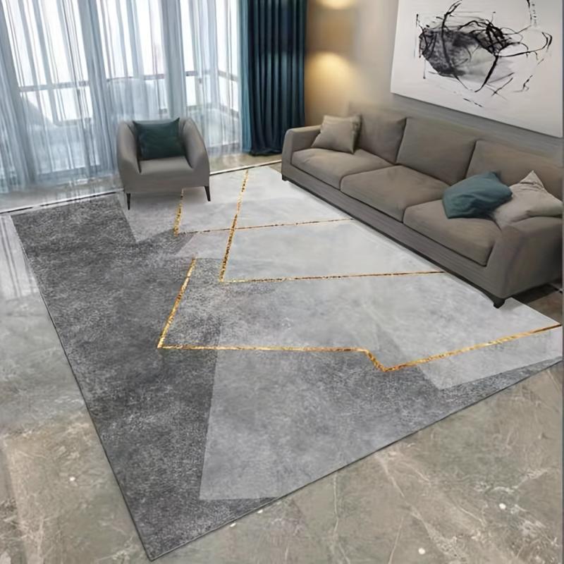 Nordic Geometric Gray Carpet Modern Design Floor Mat