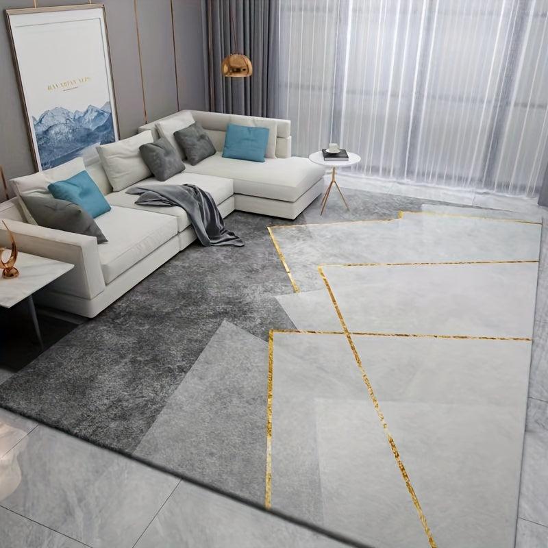 Nordic Geometric Gray Carpet Modern Design Floor Mat