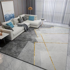 Nordic Geometric Gray Carpet Modern Design Floor Mat