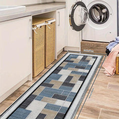 Modern Geometric Non Slip 2'X10' Indoor Outdoor Waterproof Runner Rug