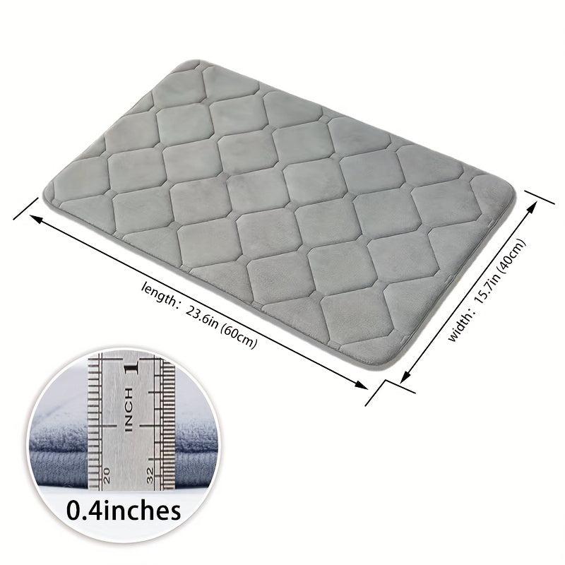 Non Slip Microfiber Bath Rug Absorbent Quick Drying Bathroom Mat
