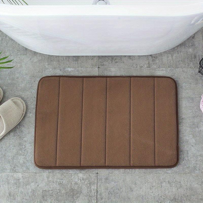 Memory Foam Bath Mat Non Slip Soft Water Absorbent Quick Dry Machine Washable