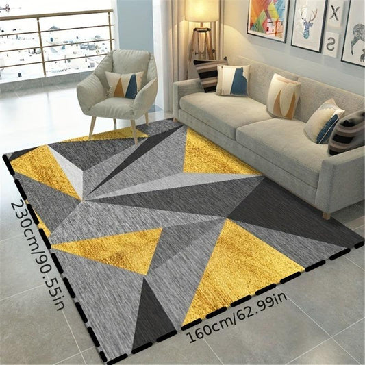 Abstract Nordic Area Rug Geometric Pattern Indoor Mat Non-slip Large Carpet