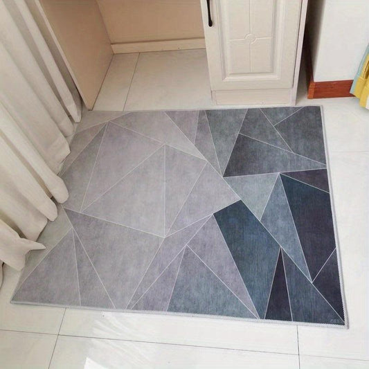 Geometric Pattern Area Rug - Anti Slip for Kitchen Laundry Office & Living Room
