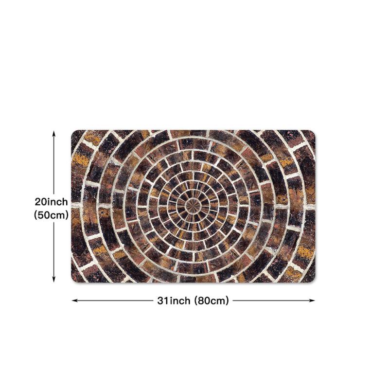 3D Geometric Kitchen Rug Non-slip Floor Mat