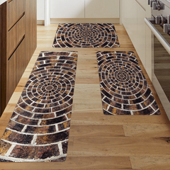 3D Geometric Kitchen Rug Non-slip Floor Mat
