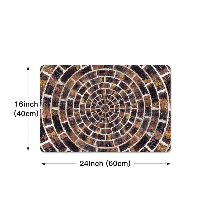 3D Geometric Kitchen Rug Non-slip Floor Mat