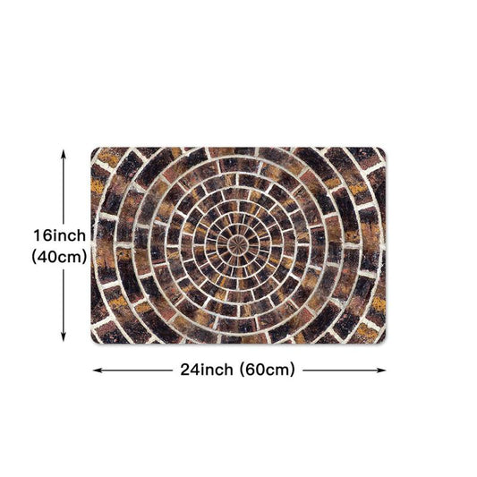 3D Geometric Kitchen Rug Non-slip Floor Mat
