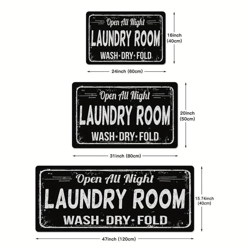 Vintage Laundry Room Rug Kitchen Floor Mats Bathroom Runner Rug
