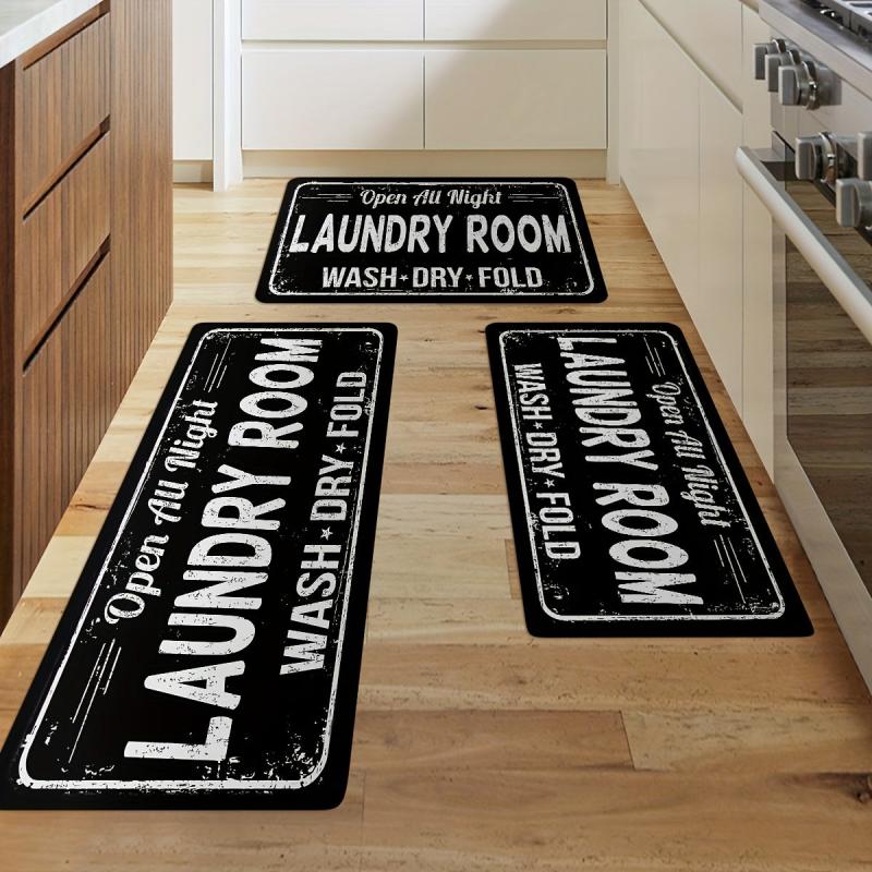 Vintage Laundry Room Rug Kitchen Floor Mats Bathroom Runner Rug