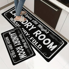 Vintage Laundry Room Rug Kitchen Floor Mats Bathroom Runner Rug