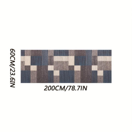 Soft Geometric Rug Non Slip Hallway Rug