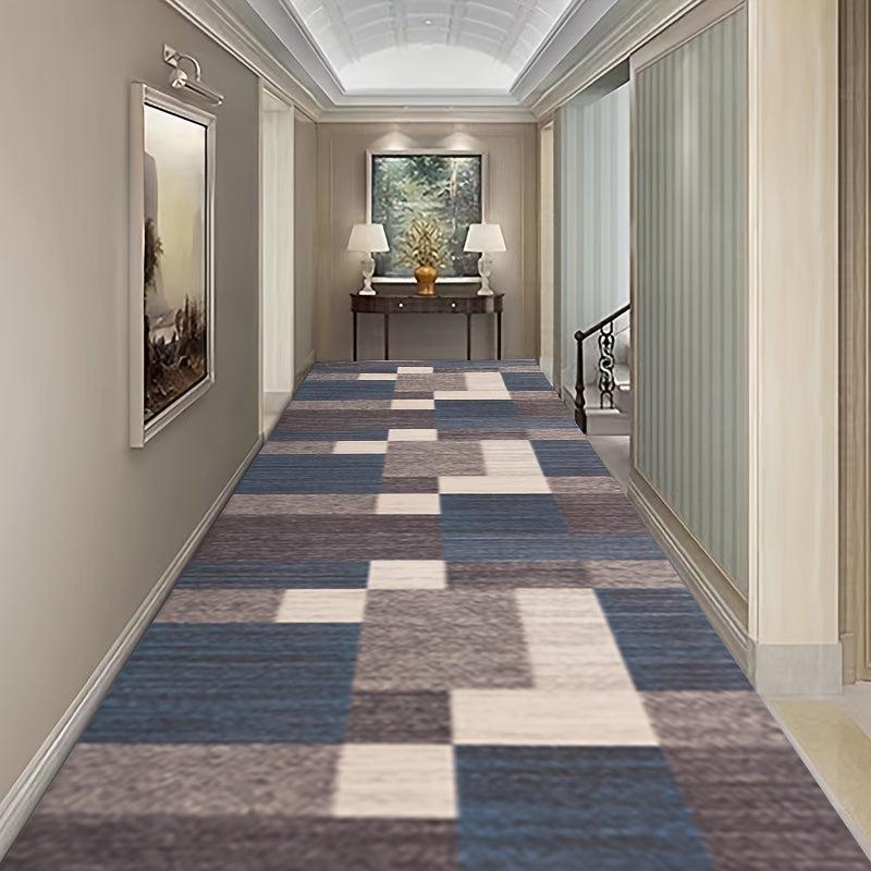 Soft Geometric Rug Non Slip Hallway Rug