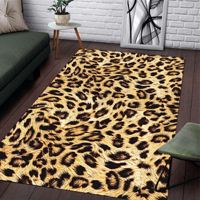 Leopard Carpet Bedroom Bedside Blanket Thick Material Stain Resistant