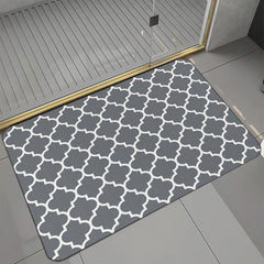 Modern Moroccan Tile Geometric Rug Grey