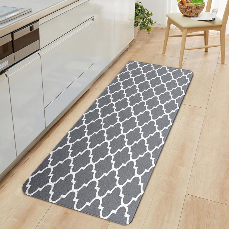 Modern Moroccan Tile Geometric Rug Grey