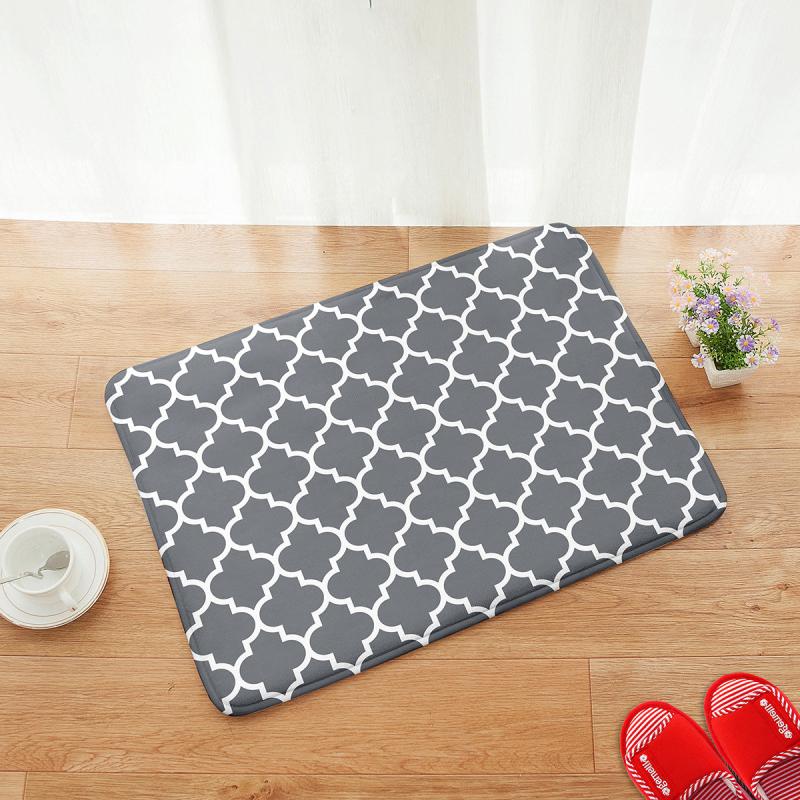 Modern Moroccan Tile Geometric Rug Grey