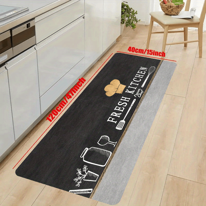 Soft Kitchen Rug Modern Anti Fatigue Non Slip Waterproof Runner Rug