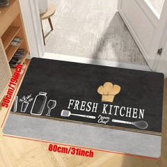 Soft Kitchen Rug Modern Anti Fatigue Non Slip Waterproof Runner Rug