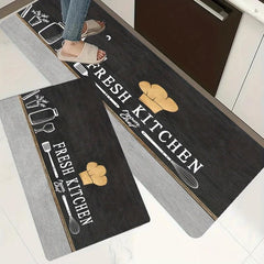 Soft Kitchen Rug Modern Anti Fatigue Non Slip Waterproof Runner Rug