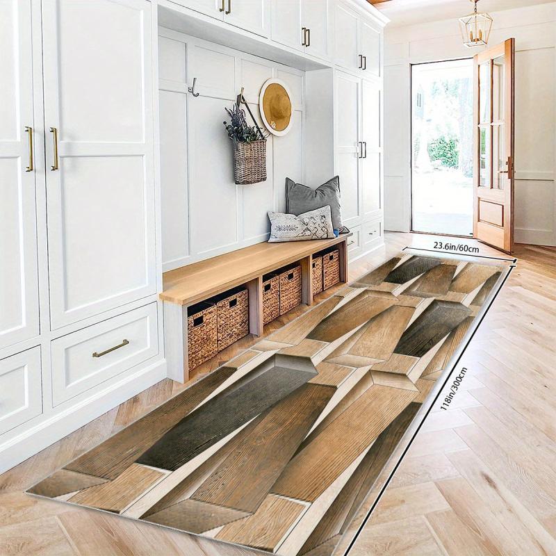 Non Slip Abstract Runner Rug for Laundry Room Hallway Kitchen Stairs