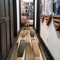 Non Slip Abstract Runner Rug for Laundry Room Hallway Kitchen Stairs