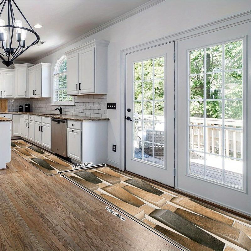 Non Slip Abstract Runner Rug for Laundry Room Hallway Kitchen Stairs