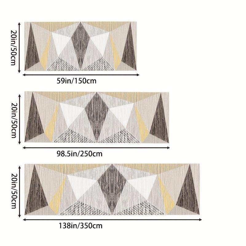 Modern Geometric Runner Rug Non Slip Non Shedding for Hallway Kitchen