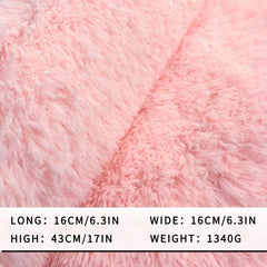 Pink Fluffy Shag Area Rug for Living Room