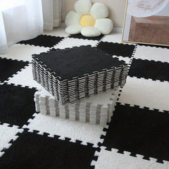 12pcs Interlocking Plush Foam Floor Mat Soft Kids Carpet Mat