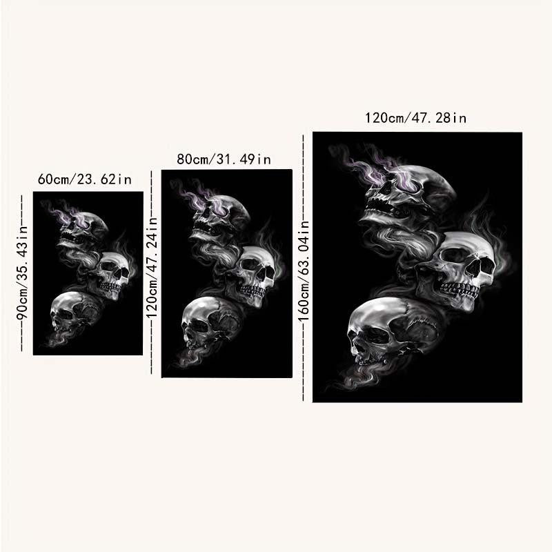 Skull Pattern Rug Modern Fabric Floor Mat Non Slip Indoor Outdoor Carpet