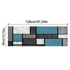 Geometric Pattern Kitchen Rugs Non Slip Waterproof Comfort Floor Mats